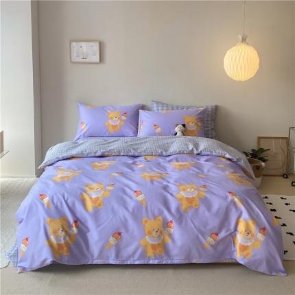 91家纺网 家纺一手货源 找家纺 (总）棉眠 2021新款全棉宠物商店卡通系列四件套