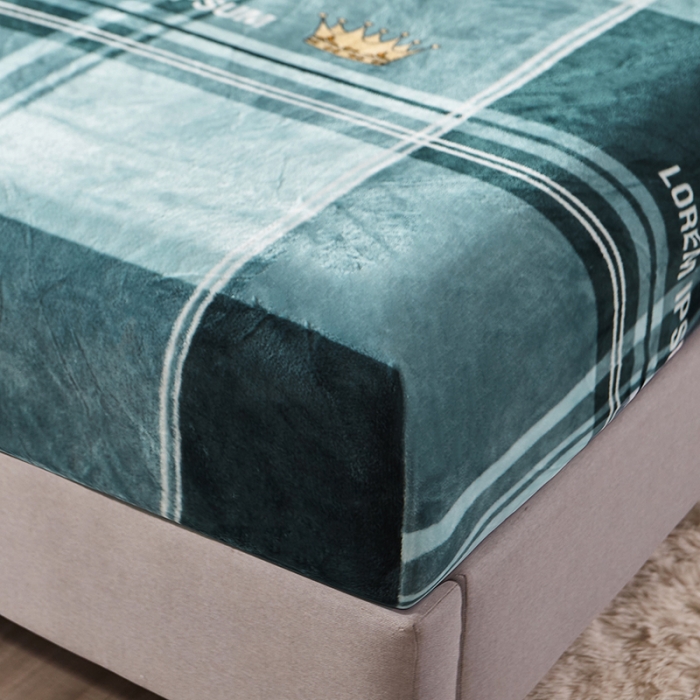 91家纺网 家纺一手货源 找家纺 纽缦 2021新款牛奶绒四件套法莱水晶宝宝绒 几何情调