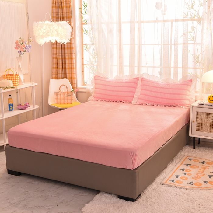 91家纺网 家纺一手货源 找家纺 （总）梦之岛2021新款甜心公主泡泡纱配水晶绒四件套