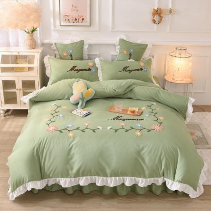 91家纺网 家纺一手货源 找家纺 （总）梦之岛2021新款倾城韩版磨毛蕾丝四件套