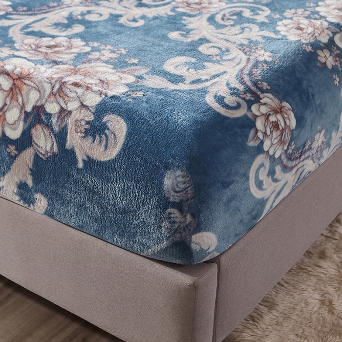 91家纺网 家纺一手货源 找家纺 纽缦 2021新款牛奶绒四件套法莱水晶宝宝绒 欧海风情