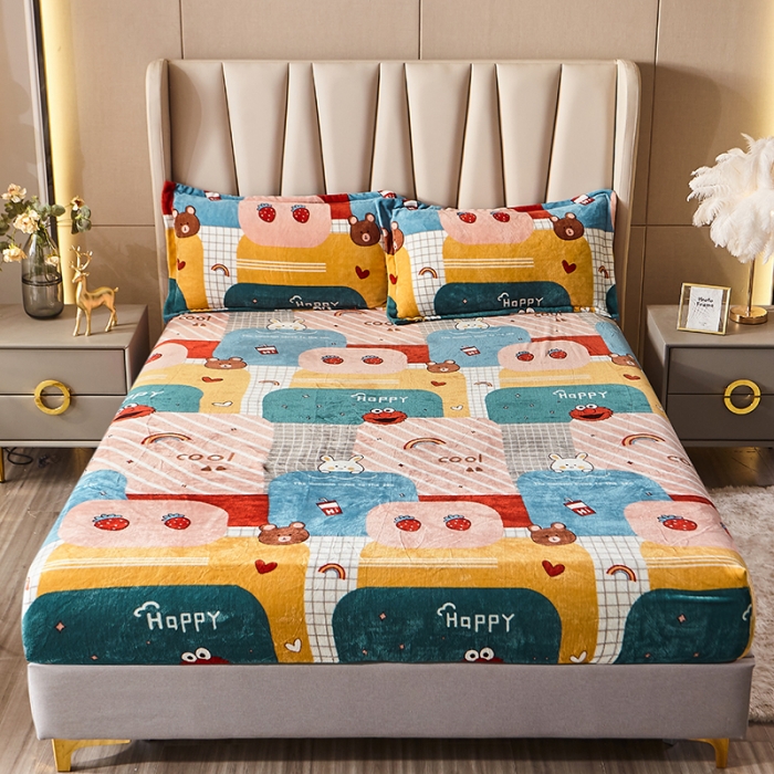 91家纺网 家纺一手货源 找家纺 纽缦 2021新款牛奶绒四件套法莱水晶宝宝绒 遐想空间