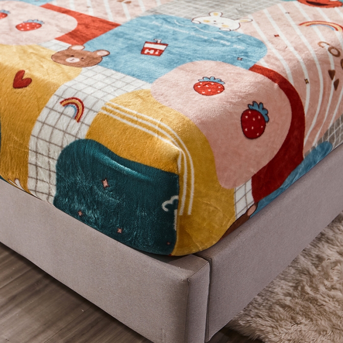 91家纺网 家纺一手货源 找家纺 纽缦 2021新款牛奶绒四件套法莱水晶宝宝绒 遐想空间