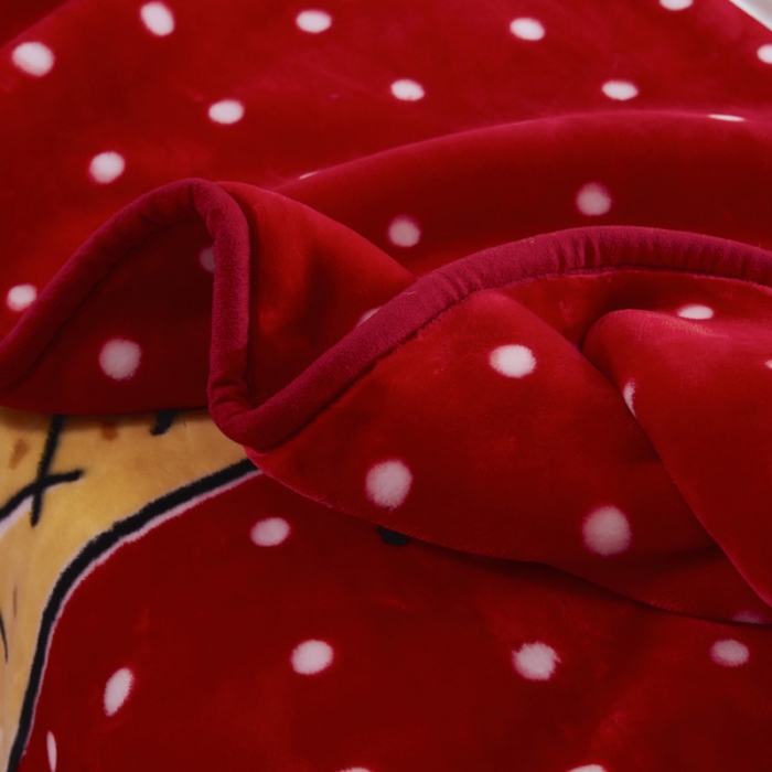 91家纺网 家纺一手货源 找家纺 凯轩毛毛毯毯子 儿童云毛毯毯子系列不二家 菠萝-红