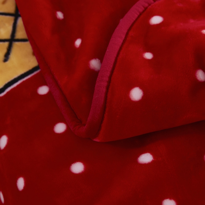 91家纺网 家纺一手货源 找家纺 凯轩毛毛毯毯子 儿童云毛毯毯子系列不二家 菠萝-红