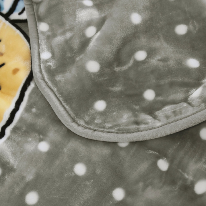 91家纺网 家纺一手货源 找家纺 凯轩毛毛毯毯子 儿童云毛毯毯子系列不二家 菠萝-灰