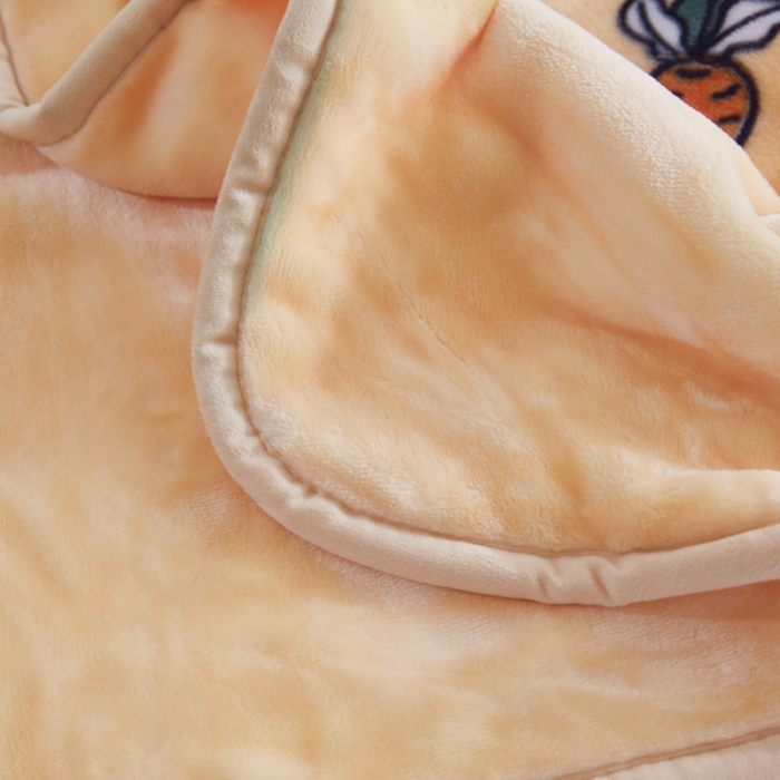 91家纺网 家纺一手货源 找家纺 凯轩毛毛毯毯子 儿童云毛毯毯子系列不二家 胡萝卜-米