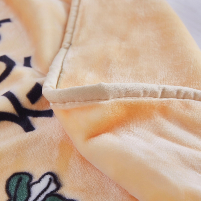 91家纺网 家纺一手货源 找家纺 凯轩毛毛毯毯子 儿童云毛毯毯子系列不二家 胡萝卜-米