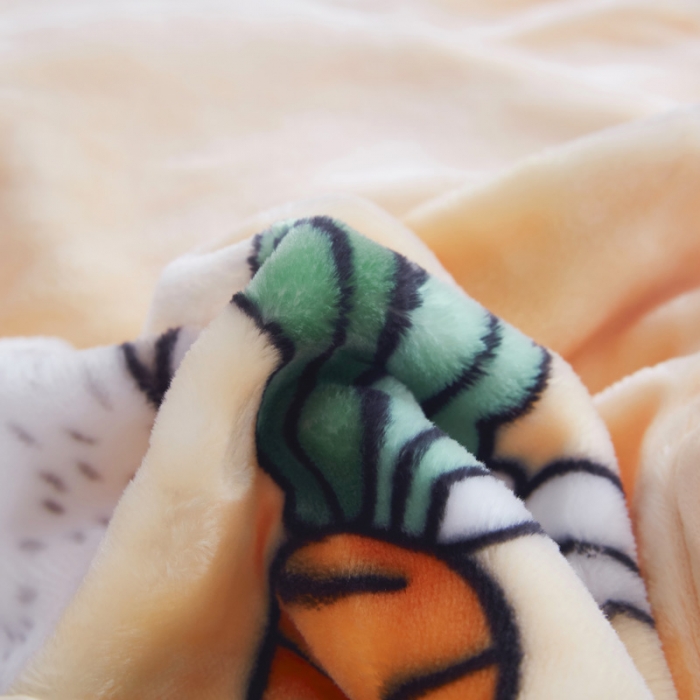 91家纺网 家纺一手货源 找家纺 凯轩毛毛毯毯子 儿童云毛毯毯子系列不二家 胡萝卜-米