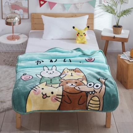 凯轩毛毛毯毯子 儿童云毛毯毯子系列不二家 美丽园-冰绿