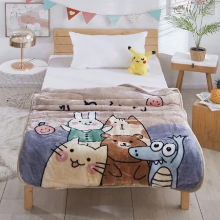 凯轩毛毛毯毯子 儿童云毛毯毯子系列不二家 美丽园-灰