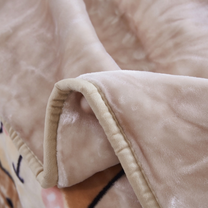 91家纺网 家纺一手货源 找家纺 凯轩毛毛毯毯子 儿童云毛毯毯子系列不二家 美丽园-灰