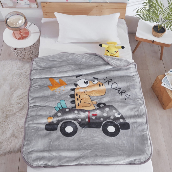 91家纺网 家纺一手货源 找家纺 凯轩毛毛毯毯子 儿童云毛毯毯子系列不二家 小灰龙