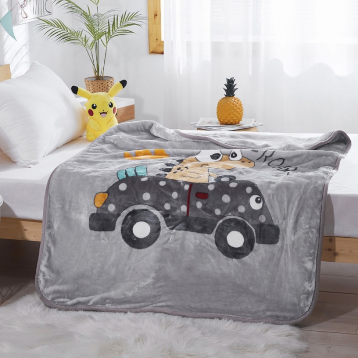 91家纺网 家纺一手货源 找家纺 凯轩毛毛毯毯子 儿童云毛毯毯子系列不二家 小灰龙