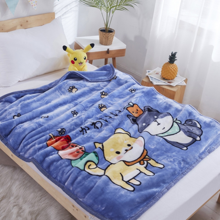 91家纺网 家纺一手货源 找家纺 凯轩毛毛毯毯子 儿童云毛毯毯子系列不二家 小双