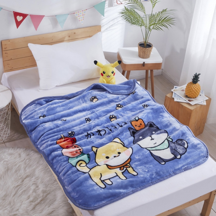 91家纺网 家纺一手货源 找家纺 凯轩毛毛毯毯子 儿童云毛毯毯子系列不二家 小双