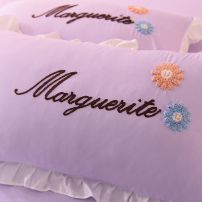 91家纺网 家纺一手货源 找家纺 梦之岛2021新款倾城韩版磨毛蕾丝四件套倾城-高贵紫