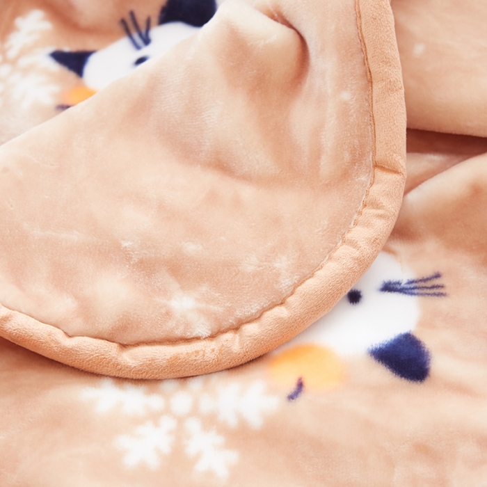 91家纺网 家纺一手货源 找家纺 凯轩毛毛毯毯子 儿童云毛毯毯子系列不二家 幸福宝贝（玉色）