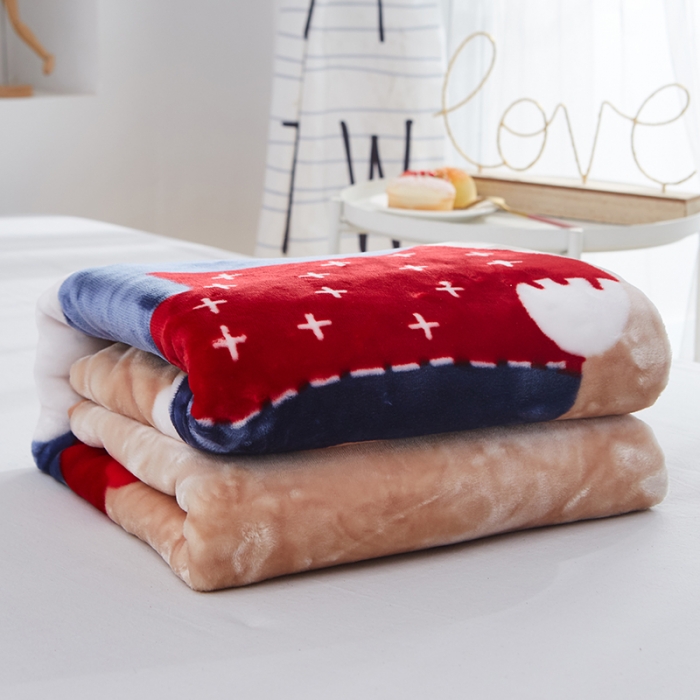 91家纺网 家纺一手货源 找家纺 凯轩毛毛毯毯子 儿童云毛毯毯子系列不二家 幸福宝贝（玉色）