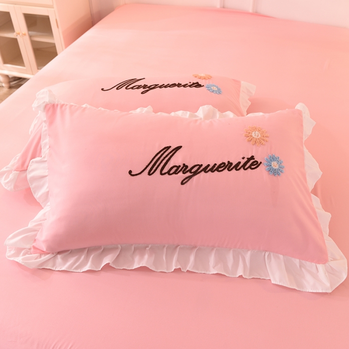 91家纺网 家纺一手货源 找家纺 梦之岛2021新款倾城韩版磨毛蕾丝四件套倾城-星辰玉