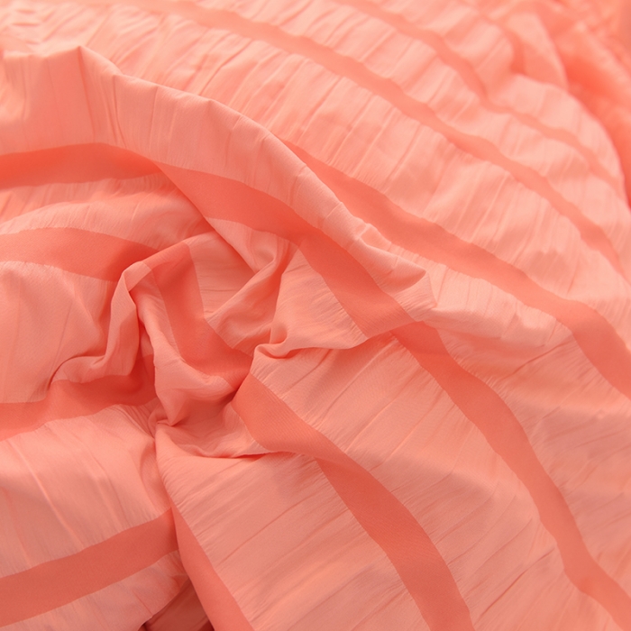 91家纺网 家纺一手货源 找家纺 梦之岛2021新款甜心公主泡泡纱配水晶绒四件套浅粉玉