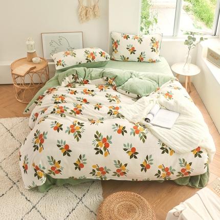 91家纺网 家纺一手货源 找家纺 （总）仟网汇 2021新款牛奶绒四件套第二套图