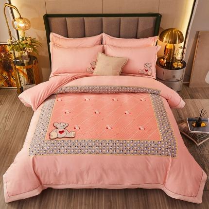 91家纺网 家纺一手货源 找家纺 涵美人家纺 2025数码印花加厚水晶法莱牛奶绒四件套波比熊玉