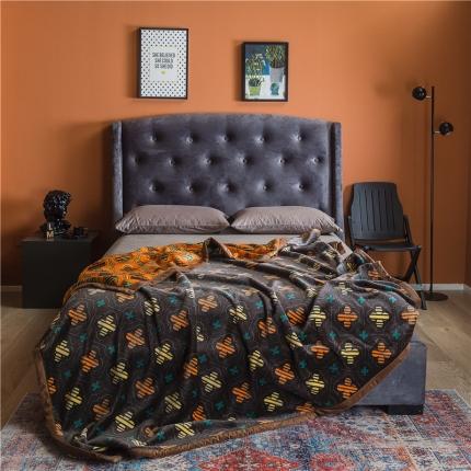 91家纺网 家纺一手货源 找家纺 （总）慕莎2021轻奢AB版加厚双面法莱绒复合毯珊瑚绒秋冬毯