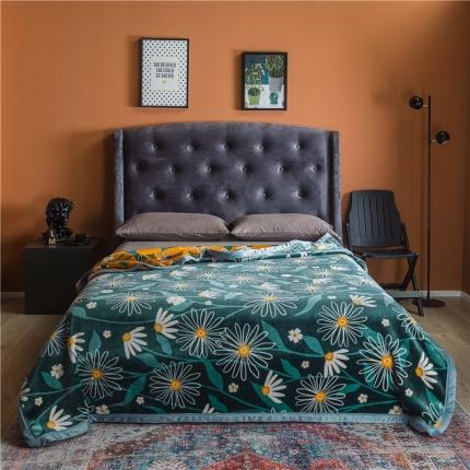 91家纺网 家纺一手货源 找家纺 （总）慕莎2021轻奢AB版加厚双面法莱绒复合毯珊瑚绒秋冬毯