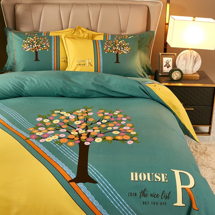 91家纺网 家纺一手货源 找家纺 雲归梦 2021新款全棉大版生态磨毛四件套第二批 乘风破浪