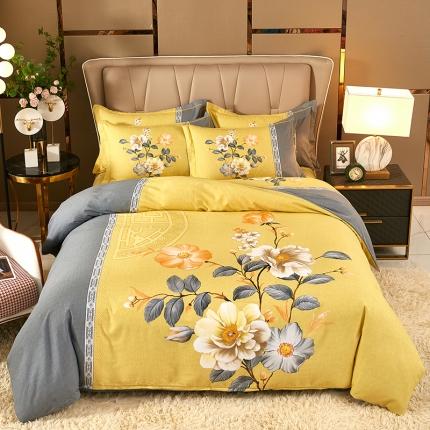 雲归梦 2021新款全棉大版生态磨毛四件套第二批 格语枝香