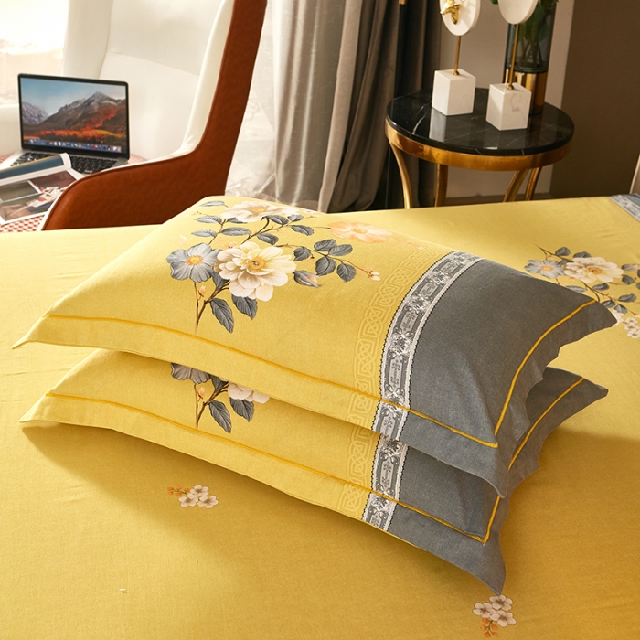 91家纺网 家纺一手货源 找家纺 雲归梦 2021新款全棉大版生态磨毛四件套第二批 格语枝香