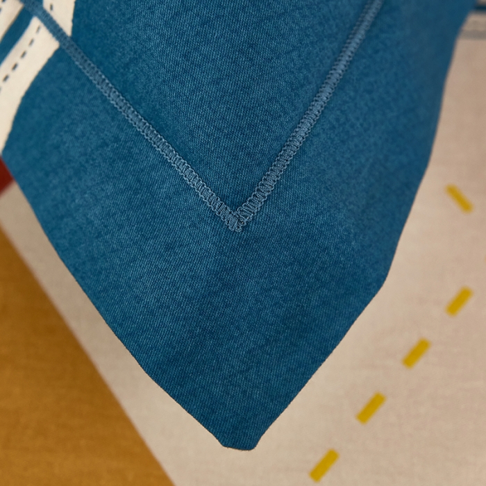 91家纺网 家纺一手货源 找家纺 雲归梦 2021新款全棉大版生态磨毛四件套第二批 哈尼熊蓝