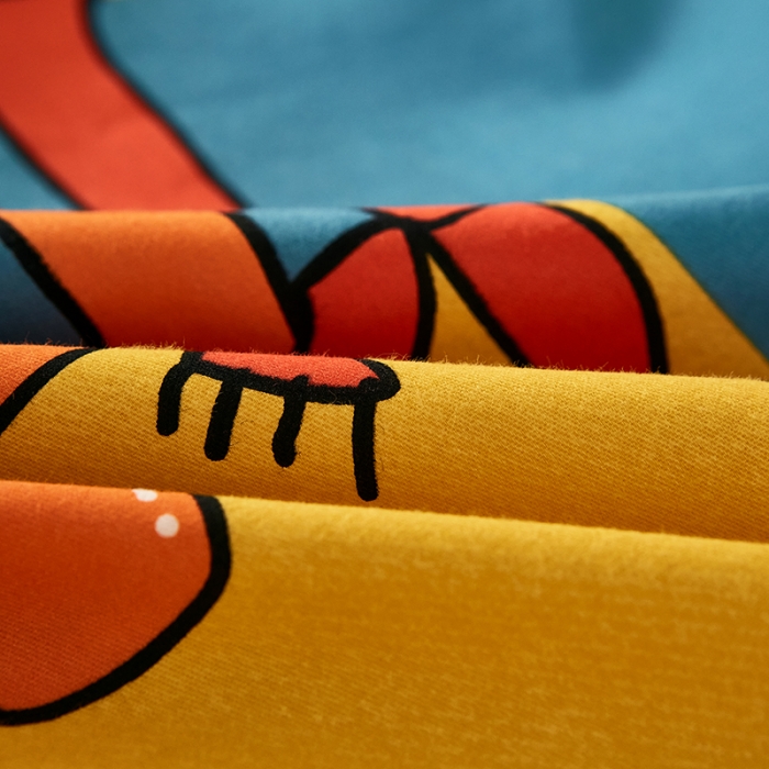 91家纺网 家纺一手货源 找家纺 雲归梦 2021新款全棉大版生态磨毛四件套第二批 欢乐伙伴