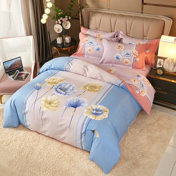 91家纺网 家纺一手货源 找家纺 雲归梦 2021新款全棉大版生态磨毛四件套第二批 洛丽亚