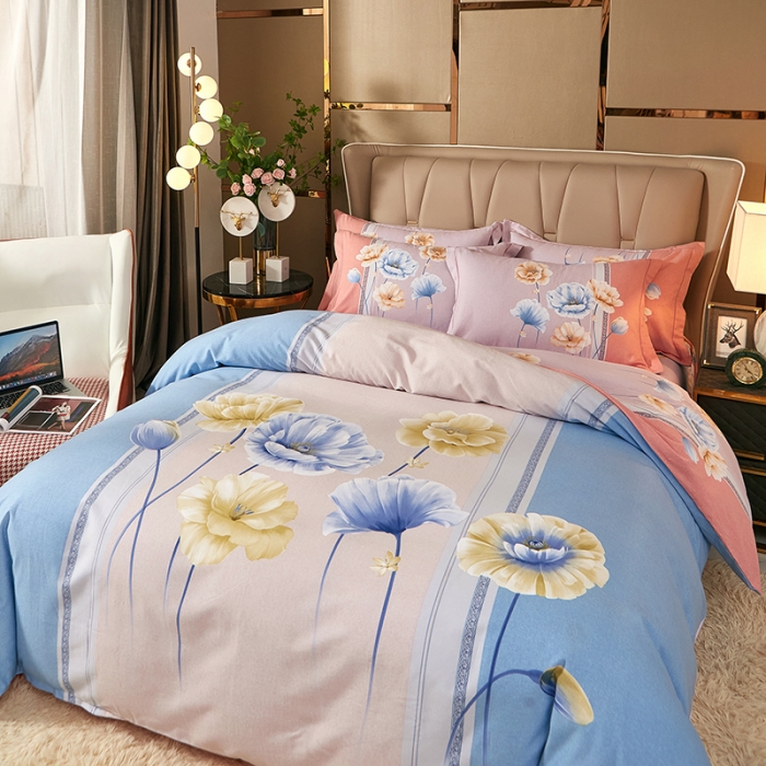 91家纺网 家纺一手货源 找家纺 雲归梦 2021新款全棉大版生态磨毛四件套第二批 洛丽亚