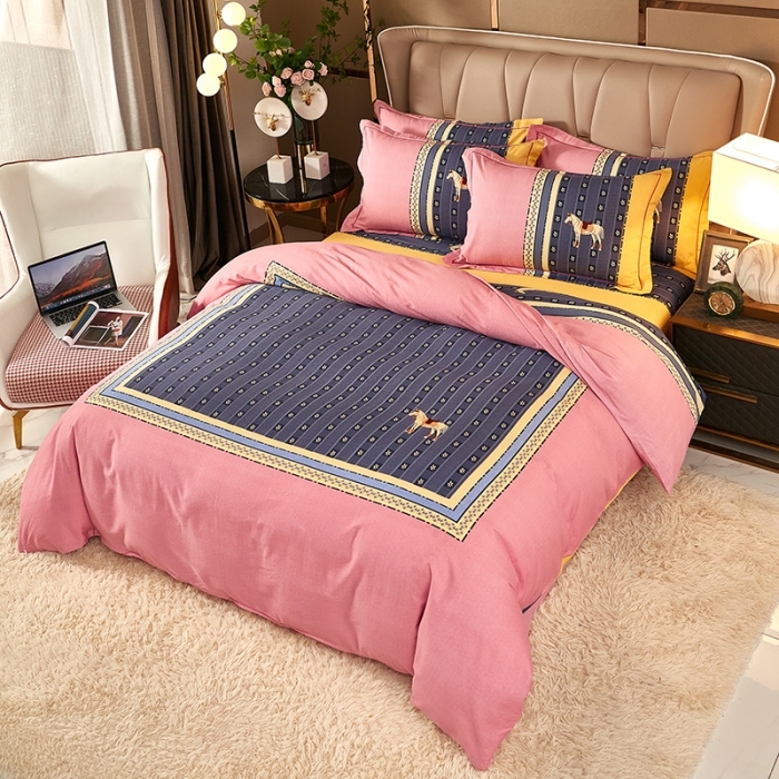 91家纺网 家纺一手货源 找家纺 雲归梦 2021新款全棉大版生态磨毛四件套第二批 趣时光