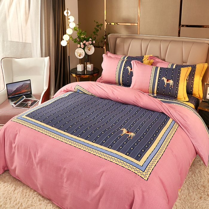 91家纺网 家纺一手货源 找家纺 雲归梦 2021新款全棉大版生态磨毛四件套第二批 趣时光