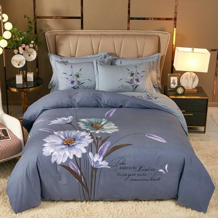 91家纺网 家纺一手货源 找家纺 雲归梦 2021新款全棉大版生态磨毛四件套第二批 奢雅