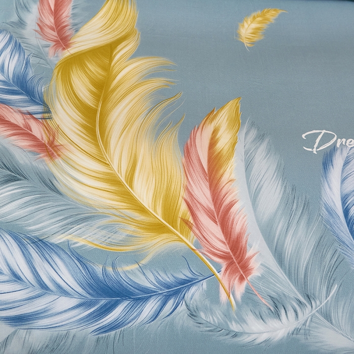 91家纺网 家纺一手货源 找家纺 雲归梦 2021新款全棉大版生态磨毛四件套第二批 炫羽绿