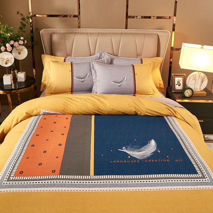 91家纺网 家纺一手货源 找家纺 雲归梦 2021新款全棉大版生态磨毛四件套第二批 雅意