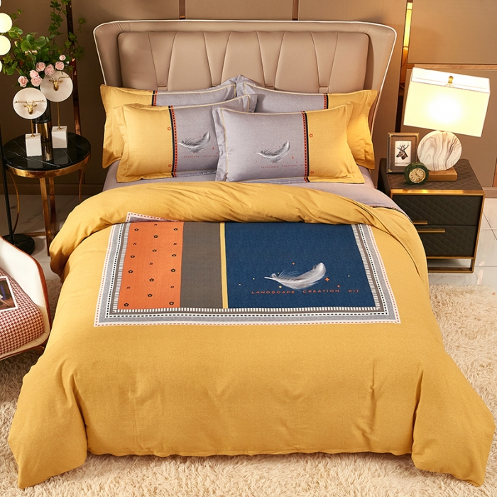 91家纺网 家纺一手货源 找家纺 雲归梦 2021新款全棉大版生态磨毛四件套第二批 雅意