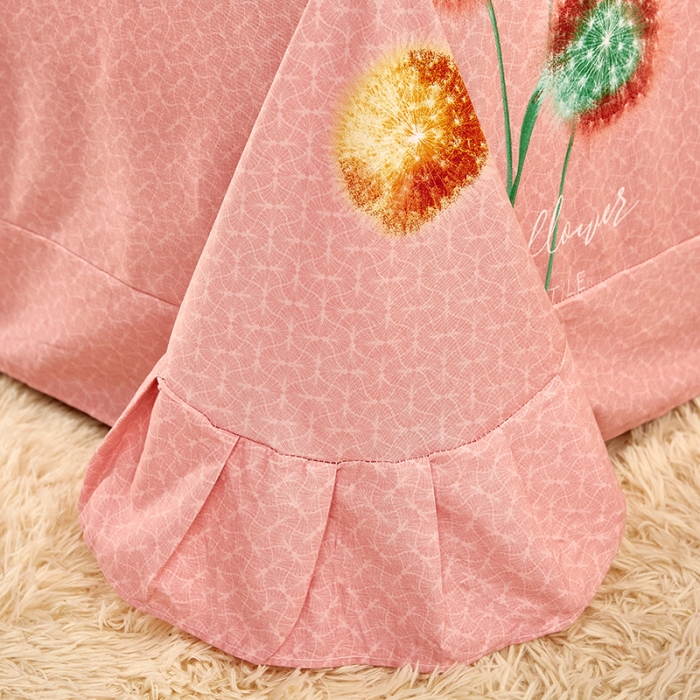 91家纺网 家纺一手货源 找家纺 雲归梦 2021新款全棉大版生态磨毛四件套第二批 一米阳光粉