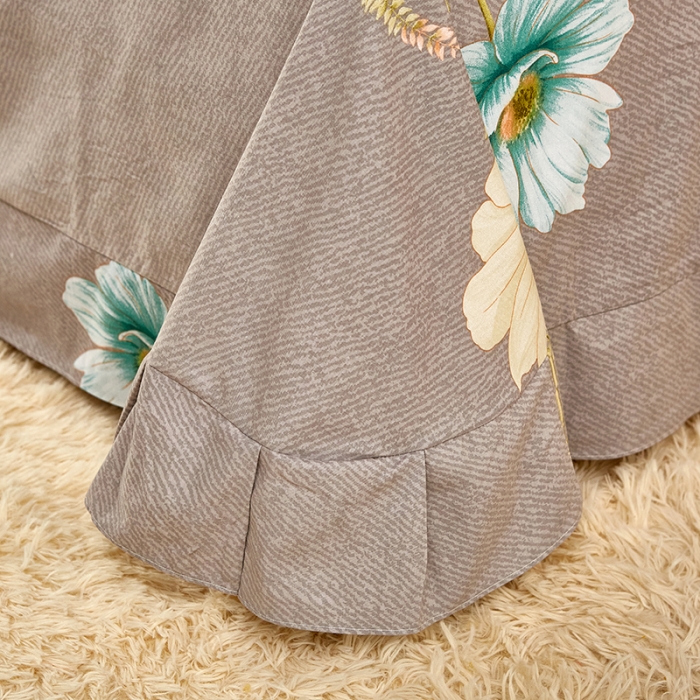 91家纺网 家纺一手货源 找家纺 雲归梦 2021新款全棉大版生态磨毛四件套第二批 伊莲娜紫