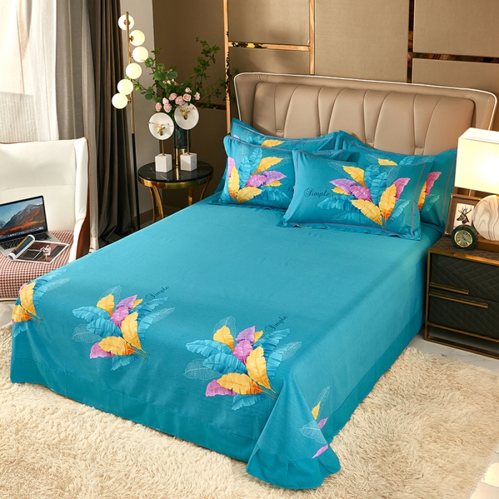 91家纺网 家纺一手货源 找家纺 雲归梦 2021新款全棉大版生态磨毛四件套第二批 异域风情兰