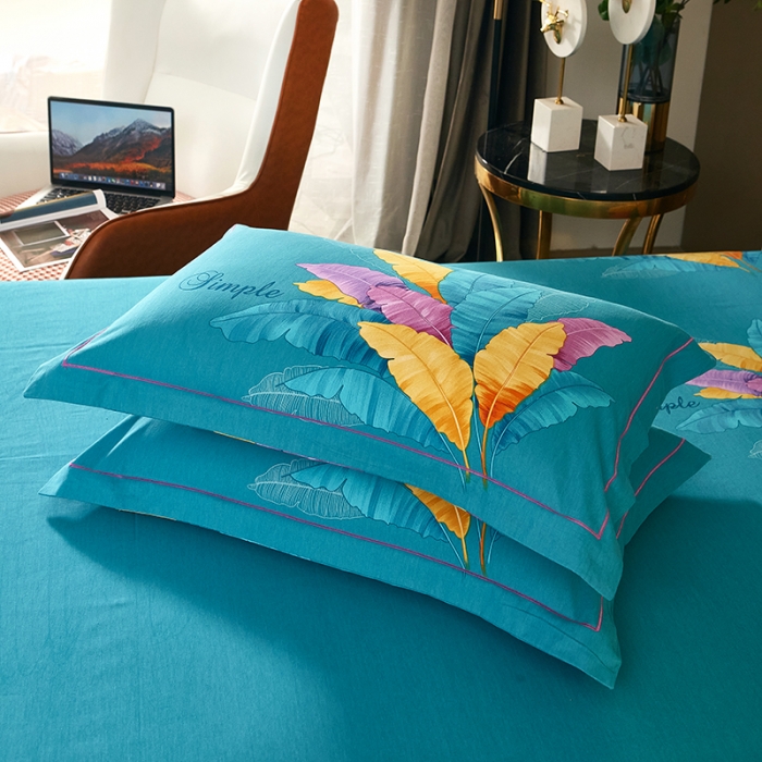 91家纺网 家纺一手货源 找家纺 雲归梦 2021新款全棉大版生态磨毛四件套第二批 异域风情兰