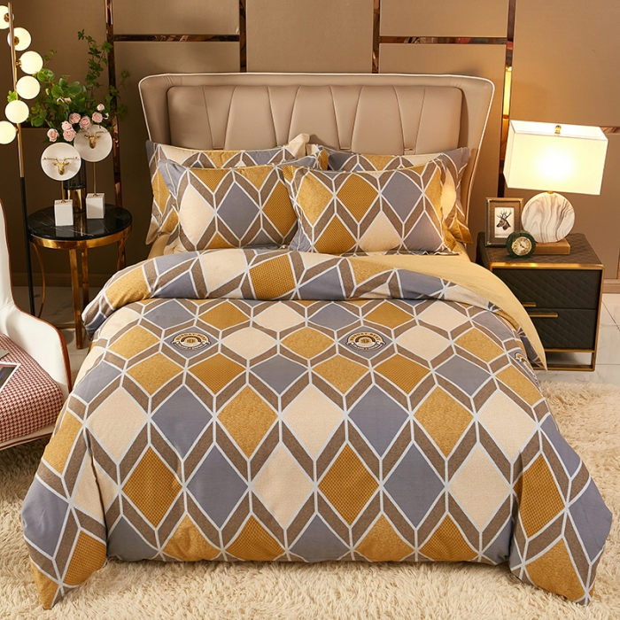 91家纺网 家纺一手货源 找家纺 雲归梦 2021新款全棉大版生态磨毛四件套第二批 约定