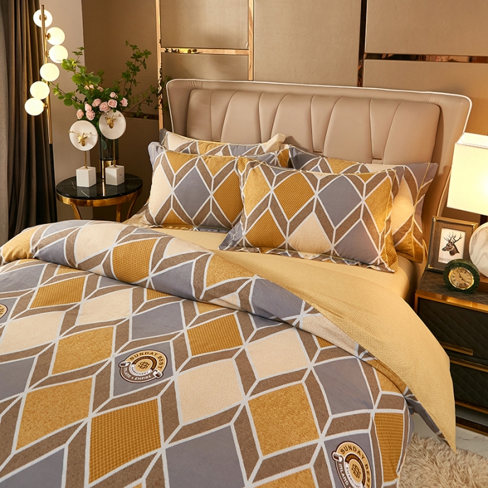 91家纺网 家纺一手货源 找家纺 雲归梦 2021新款全棉大版生态磨毛四件套第二批 约定