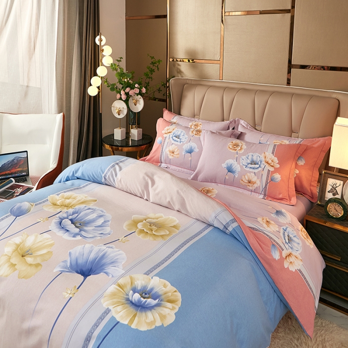 91家纺网 家纺一手货源 找家纺 雲归梦 2021新款全棉大版生态磨毛四件套第二批 洛丽亚