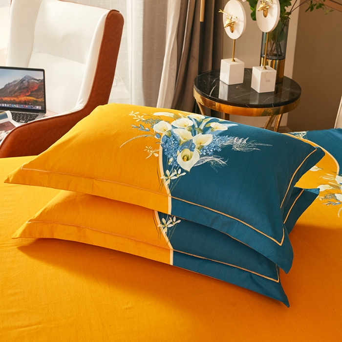 91家纺网 家纺一手货源 找家纺 雲归梦 2021新款全棉大版生态磨毛四件套第二批 曲意风华